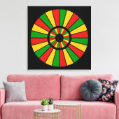 RASTAFARI FLAG BUTTON RAYS + Ihr Zeichen oder Mono Leinwanddruck (Insitu (Wohnzimmer))