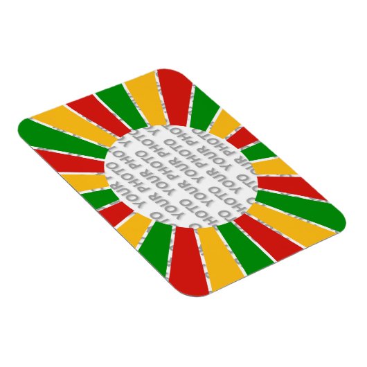 RASTAFARI FLAG BUTTON RAYS + Ihr Zeichen oder Mono Magnet (Rechte Seite)