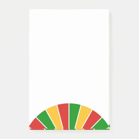 RASTAFARI FLAG BUTTON RAYS + Ihre Ideen Post-it Klebezettel (Vorderseite)