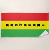Rastafari flag custom strandtuch (Vorderseite)