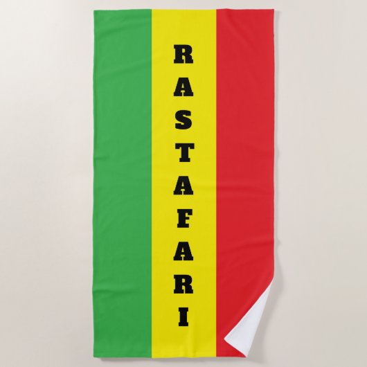 Rastafari flag custom strandtuch (Vorderseite)
