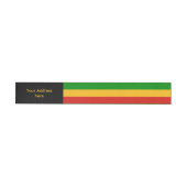 RASTAFARI FLAG FARBEN + Ihr Text Rundum-Adressaufkleber (Person)