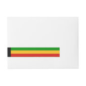 RASTAFARI FLAG FARBEN + Ihr Text Rundum-Adressaufkleber (Vorderseite)