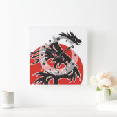 RASTAFARI FLAG FARBEN + Ihre Ideen Quadratische Wanduhr (Zuhause)