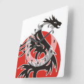 RASTAFARI FLAG FARBEN + Ihre Ideen Quadratische Wanduhr (Winkel)