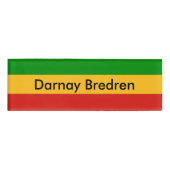 RASTAFARI FLAG FLAG FARBEN + Ihr Name & Ihre Ideen Namenschild (Vorderseite)