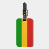 RASTAFARI FLAG FLAG FARBEN + Ihr Text Gepäckanhänger (Vorderseite vertikal)