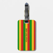 RASTAFARI FLAG FLAG FARBEN + Ihr Text Gepäckanhänger (Rückseite vertikal)