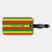 RASTAFARI FLAG FLAG FARBEN + Ihr Text Gepäckanhänger (Rückseite horizontal)