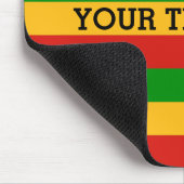 RASTAFARI FLAG FLAG FARBEN + Ihr Text Mousepad (Ecke)