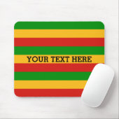 RASTAFARI FLAG FLAG FARBEN + Ihr Text Mousepad (Mit Mouse)