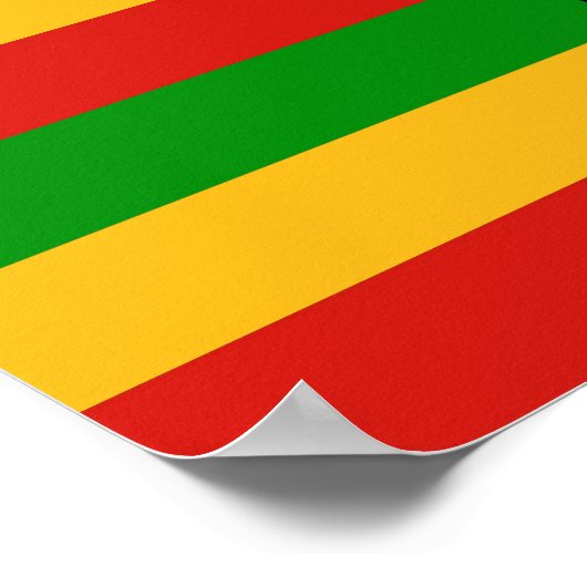 RASTAFARI FLAG FLAG FARBEN + Ihr Text Poster (Ecke)