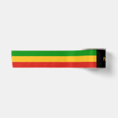 RASTAFARI FLAG FLAG FARBEN + Ihr Text Satinband (Vorderseite)