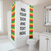RASTAFARI FLAG FLAG FARBEN + Ihre Ideen Duschvorhang (Beispiel)