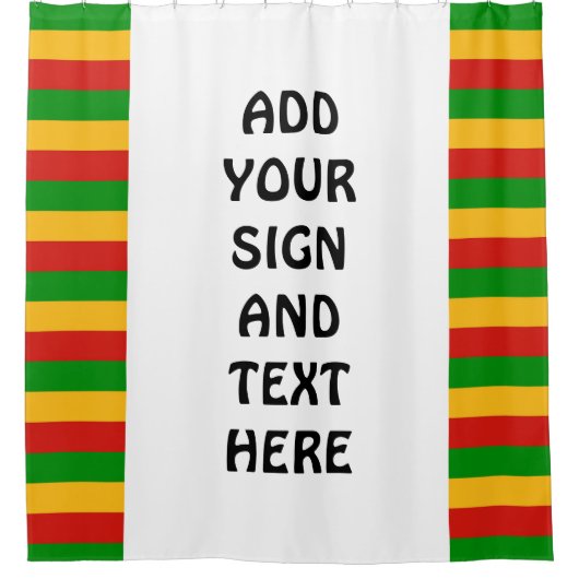 RASTAFARI FLAG FLAG FARBEN + Ihre Ideen Duschvorhang (Vorderseite)