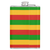 RASTAFARI FLAG FLAG FARBEN + Ihre Ideen Flachmann (Rückseite)