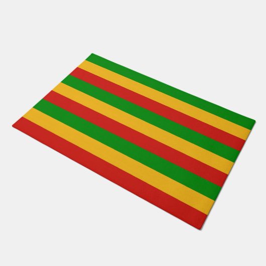 RASTAFARI FLAG FLAG FARBEN + Ihre Ideen Fußmatte (Schrägansicht)