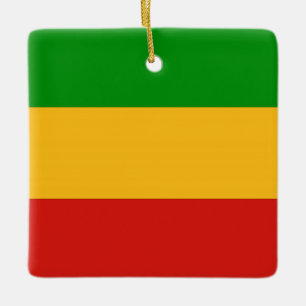 RASTAFARI FLAG FLAG FARBEN + Ihre Ideen Keramikornament