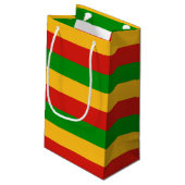 RASTAFARI FLAG FLAG FARBEN + Ihre Ideen Kleine Geschenktüte (Rückseite Schrägansicht)