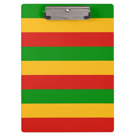 RASTAFARI FLAG FLAG FARBEN + Ihre Ideen Klemmbrett (Vorderseite)