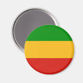 RASTAFARI FLAG FLAG FARBEN + Ihre Ideen Magnet (Vorderseite/Rückseite)