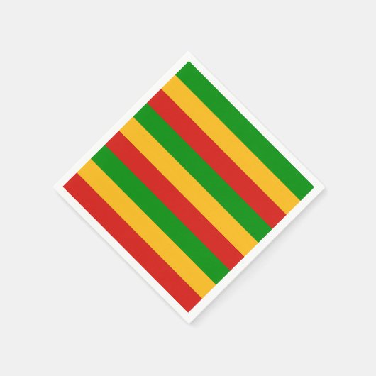 RASTAFARI FLAG FLAG FARBEN + Ihre Ideen Serviette (Ecke)