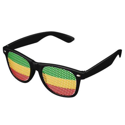 RASTAFARI FLAG FLAG FARBEN + Ihre Ideen Sonnenbrille (Schrägansicht)