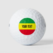 Rastafari flag golf ball set with custom text (Vorderseite)