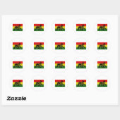 Rastafari-Flag Runder Aufkleber (Blatt)