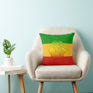 RASTAFARI FLAGFARBEN - MIT LION KISSEN