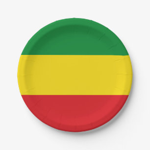 Rastafari-Flagge Rasta Äthiopien Pappteller