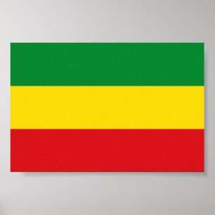 Rastafari-Flagge Rasta Äthiopien Poster