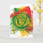Rastafari Greeting Card Karte (Gelbe Blume)