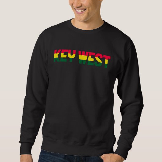 Rastafari Island Vacation Roots Rock Reggae Key W Sweatshirt (Vorderseite)