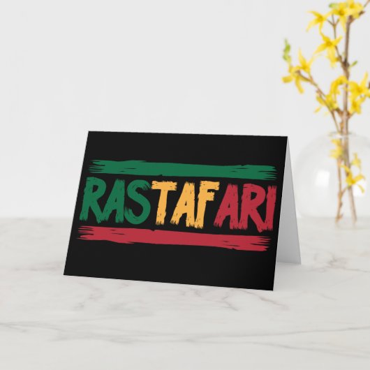 Rastafari Karte (Gelbe Blume)
