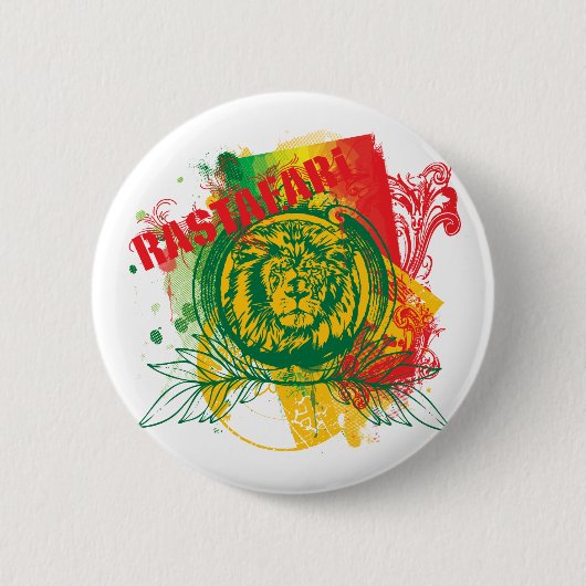 Rastafari Knopf Button (Vorderseite)
