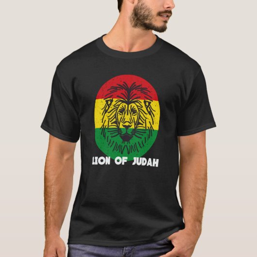 Rastafari Lion Head Jamaica Souvenir Rasta Roots R T-Shirt (Vorderseite)