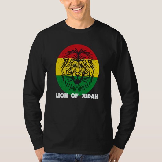 Rastafari Lion Head Jamaica Souvenir Rasta Roots R T-Shirt (Vorderseite)