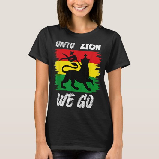 Rastafari Lion Head Jamaica Souvenir Rasta Roots R T-Shirt (Vorderseite)