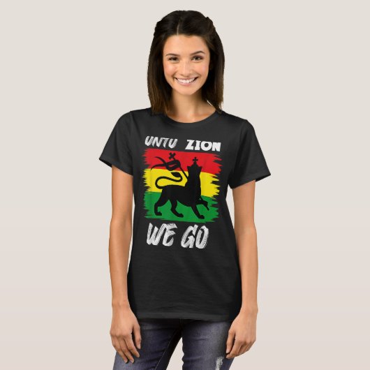 Rastafari Lion Head Jamaica Souvenir Rasta Roots R T-Shirt (Vorne ganz)