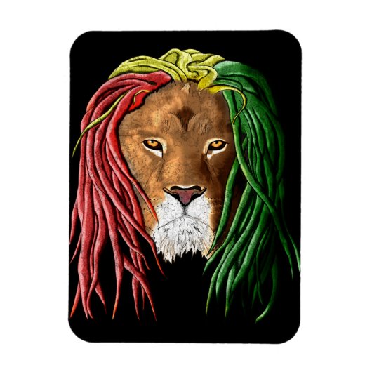 Rastafari Lion Magnet (Vertikal)