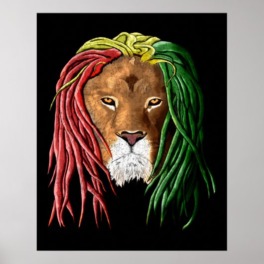 Rastafari Lion Poster (Vorne)