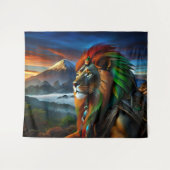 Rastafari Lion Prince Wandteppich (Vorderseite (Horizontal))