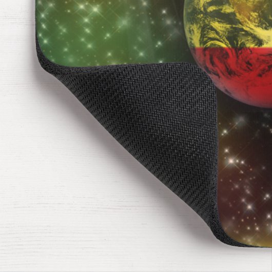 Rastafari Planeten-Weltraum Mousepad (Ecke)