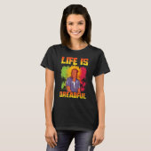 Rastafari Rastafarian Rasta Life Is Dreadful T-Shirt (Vorne ganz)