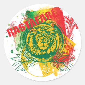 Rastafari-Sticker Runder Aufkleber