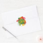 Rastafari-Sticker Runder Aufkleber (Umschlag)