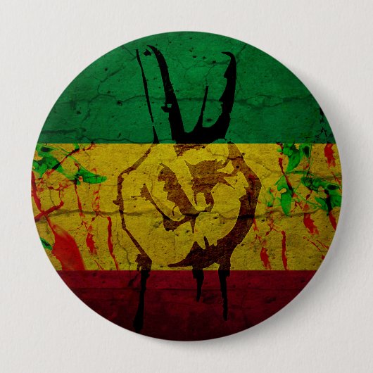 Rastafarian Abzeichen Button (Vorderseite)
