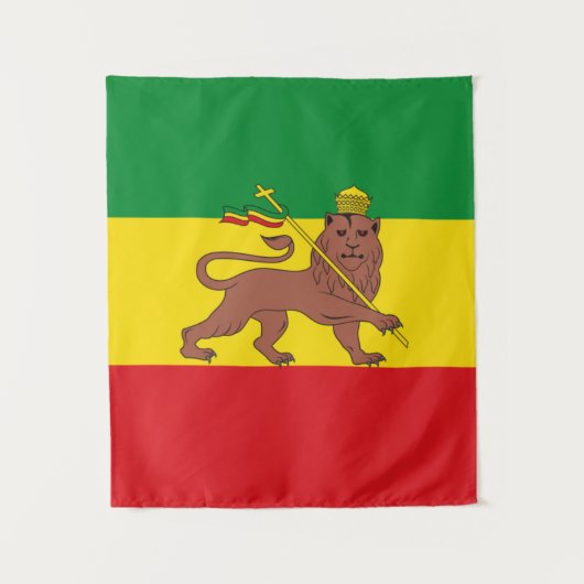 Rastafarian Ethiopia Flag Wandteppich (Vorderseite)