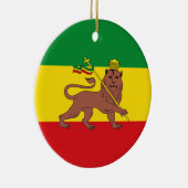 Rastafarian Flag Äthiopia Löwe von Judah Postcar Keramik Ornament (Rechts)